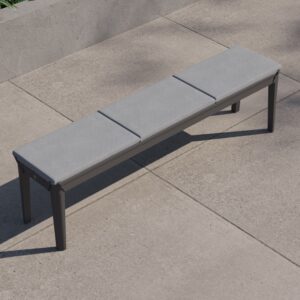 Alternative view of Aluminum Outdoor Dining Bench Cushion