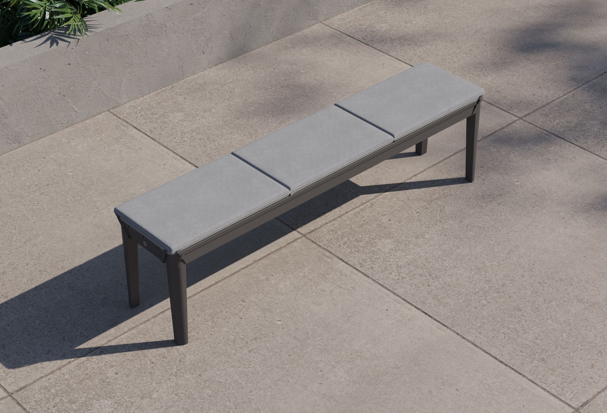 Aluminum Outdoor Dining Bench Cushion - Image 2
