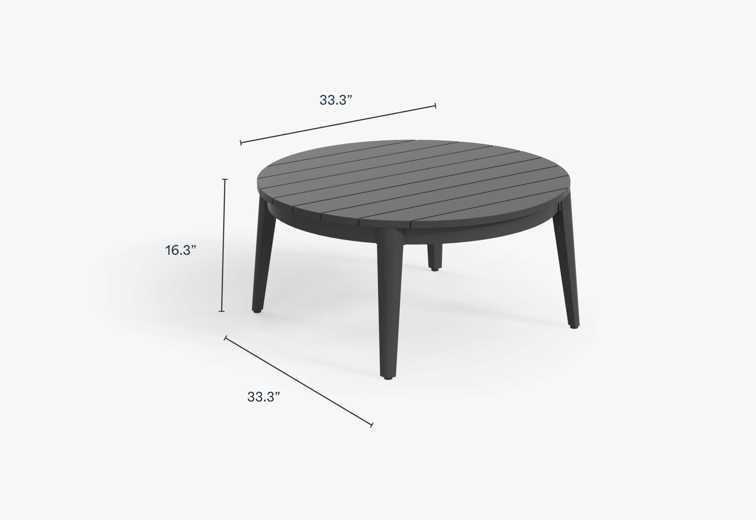 Aluminum Outdoor Coffee Table - Round - Image 5
