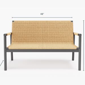 Wicker + Aluminum Flex Loveseat and Conversation Set