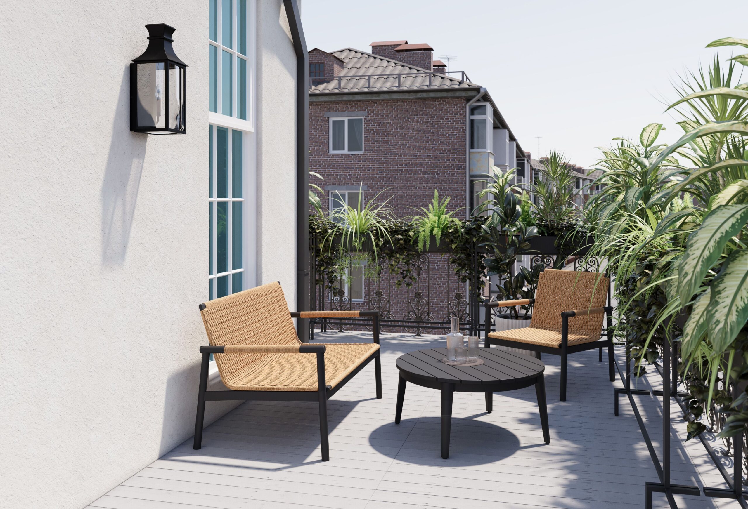 Aluminum Outdoor Coffee Table - Round - Image 4