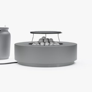 Concrete Fire Pit Table Cooking Set + Propane Tank Cover - Round