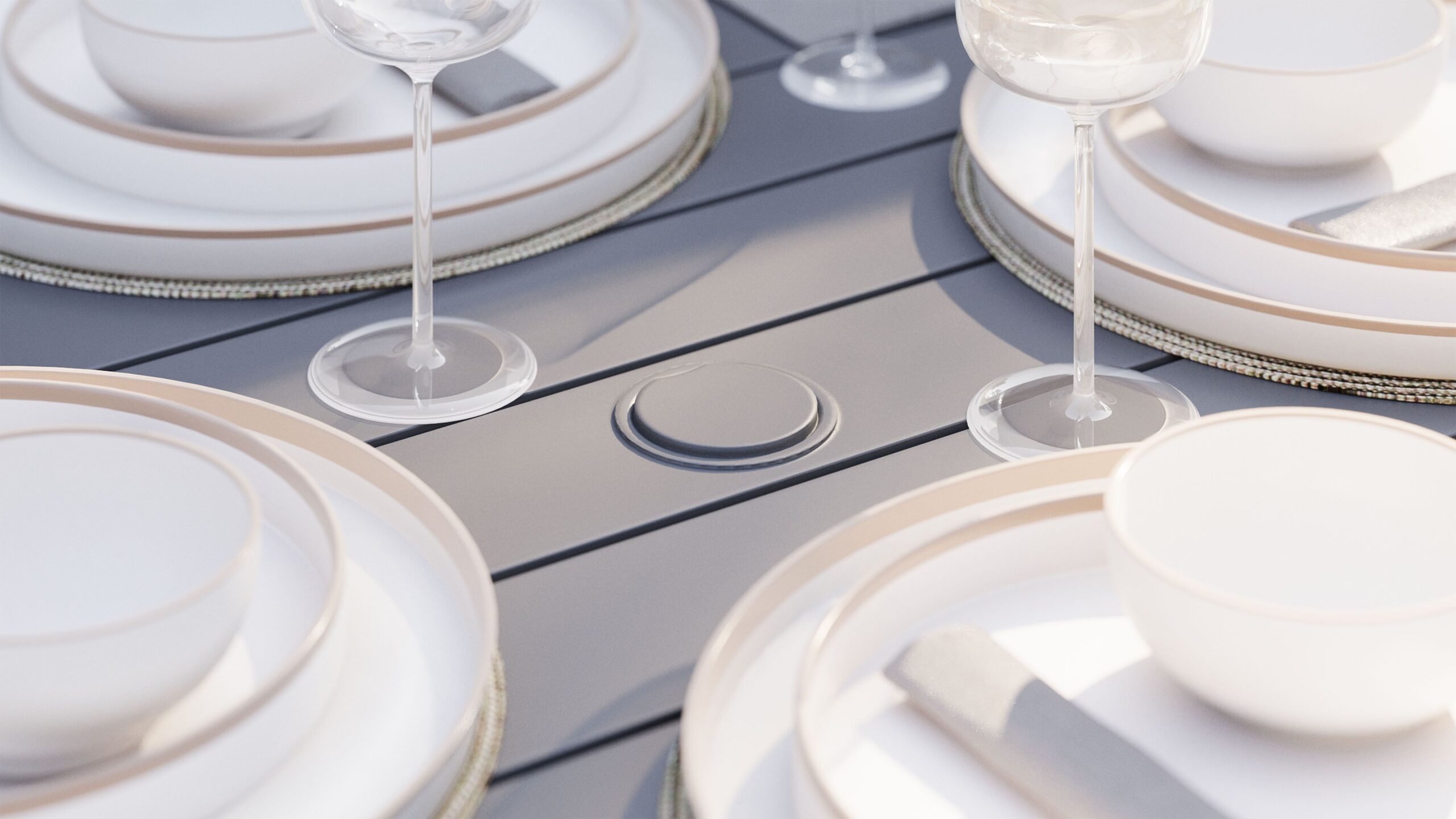 Aluminum Outdoor Square Dining Table - Image 5