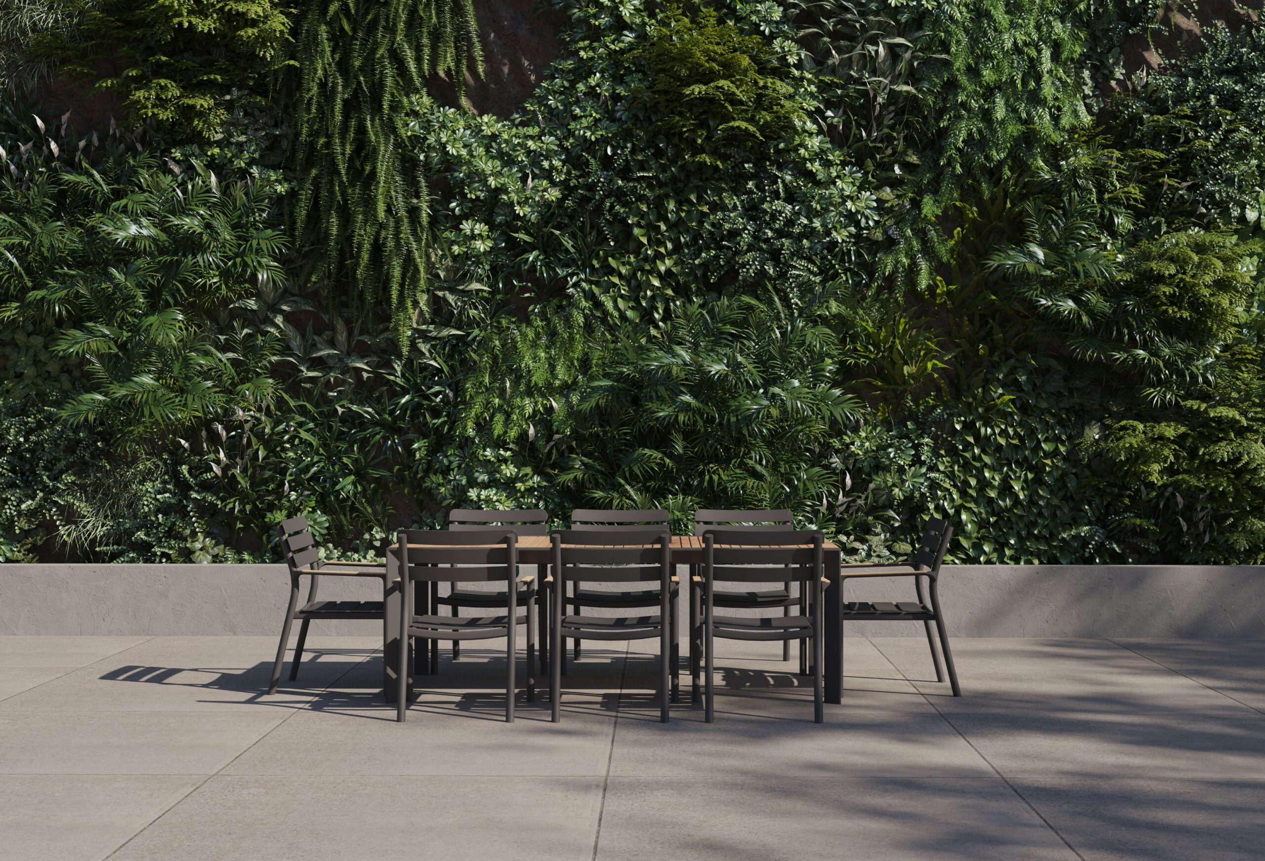 Teak + Aluminum Outdoor Extendable Dining Table + 8 595 Armchairs - Image 3