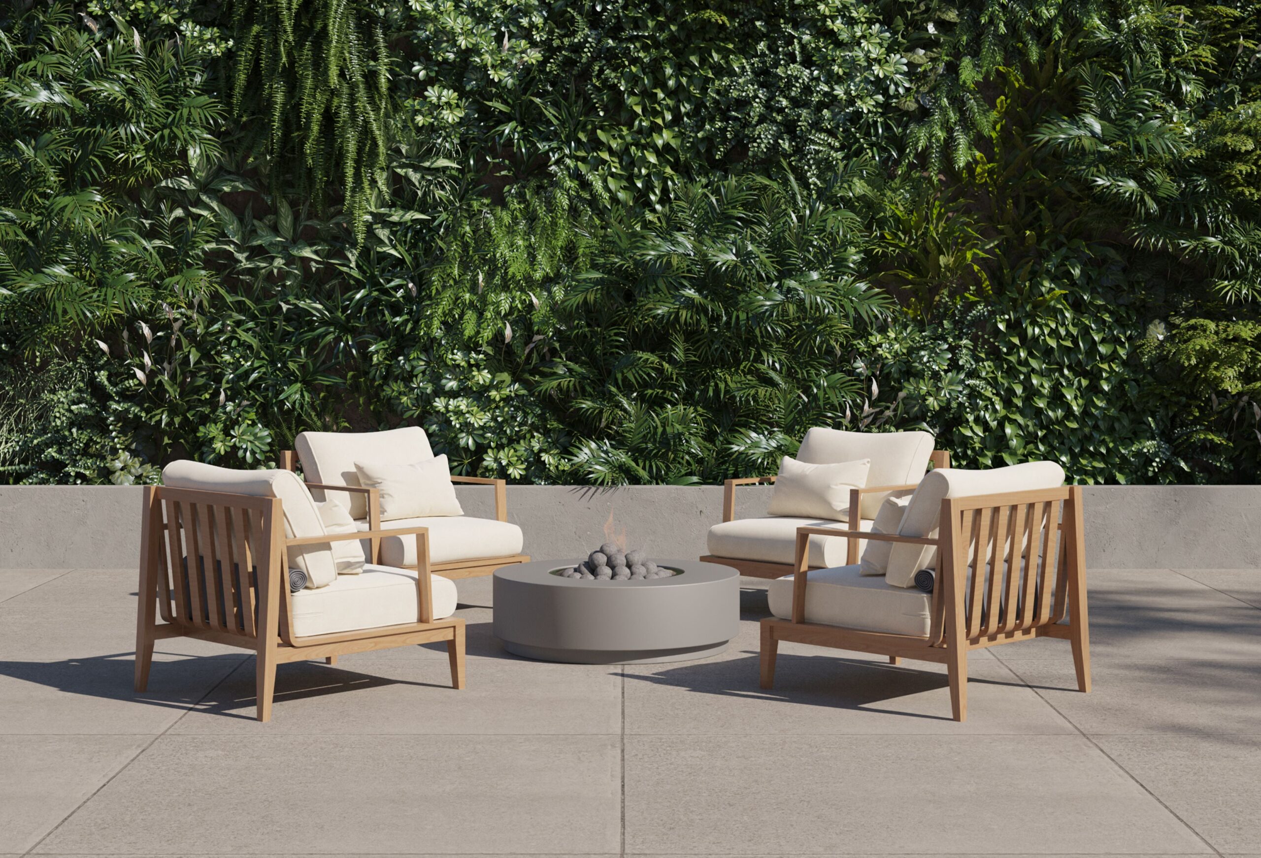 Concrete Fire Pit Table - Round - Image 4