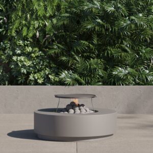 Alternative view of Concrete Fire Pit Table Cooking Set - Round