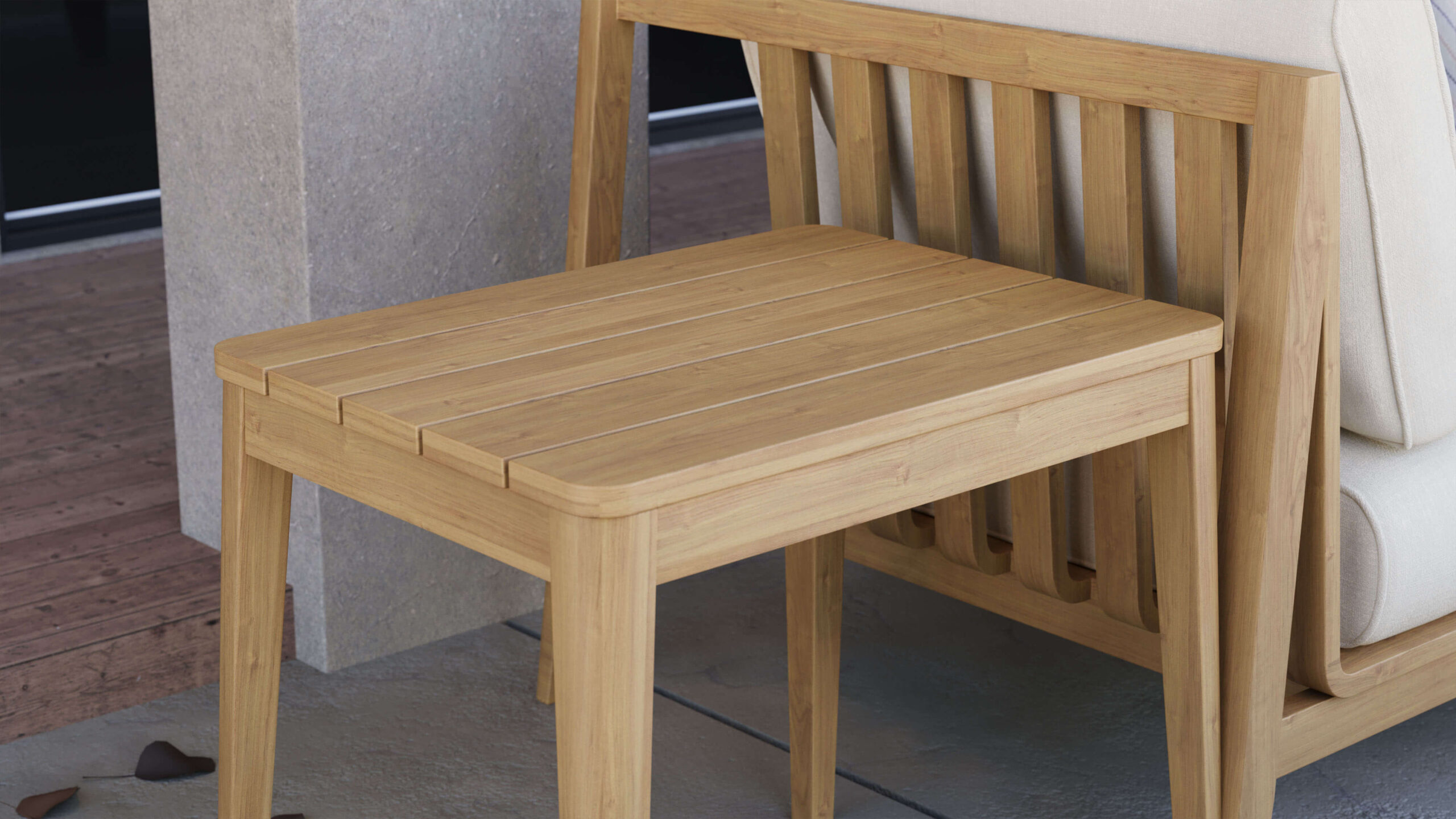 Teak Outdoor Side Table, Set of 2 - Image 3