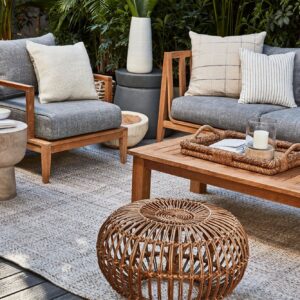 Teak Outdoor Coffee Table - Square Leg - Medium